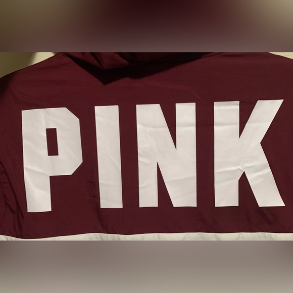 PINK Victoria's Secret Women Burgundy and Lavender Raincoat, XS/S NWOT. - Picture 8 of 12